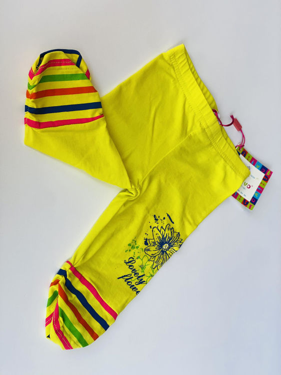 Picture of PT1261 GIRLS COTTON 3/4 LEGGINGS BRIGHT YELLOW